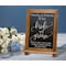 Better Office Products Framed Tabletop Chalkboard Sign, 95in x 14in Rustic Wood Frame, W/1 White Chalk Marker, Rustic Brown 00801 - alternate 4